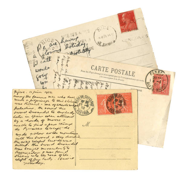 Three old postcards from France