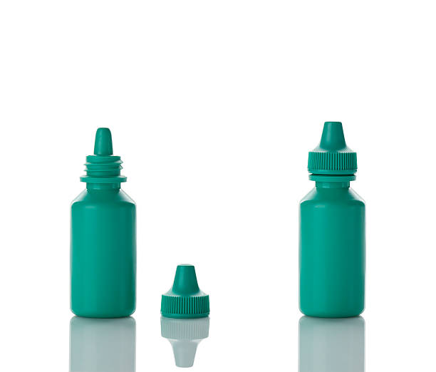 Plastic bottles Plastic bottles from eye drops- CLIPPING PATHS eyedropper stock pictures, royalty-free photos & images