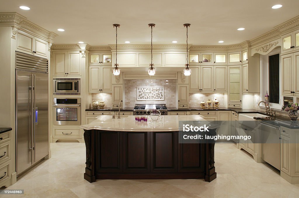 Moderne weiße Küche - Lizenzfrei Küche Stock-Foto