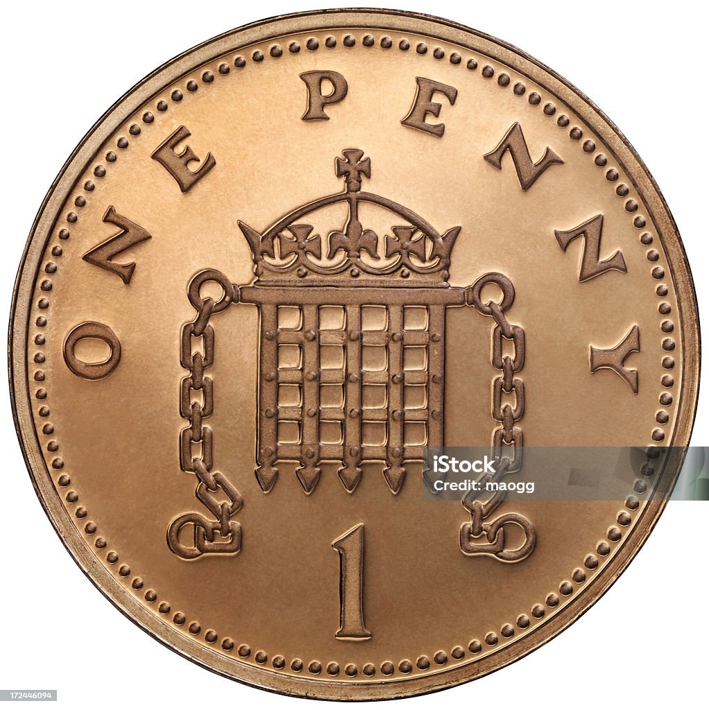 Pièce d'1 penny - Photo de Angleterre libre de droits