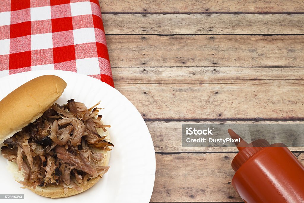 Schweinesteak-Sandwich - Lizenzfrei Langsam gegartes Schweinefleisch Stock-Foto