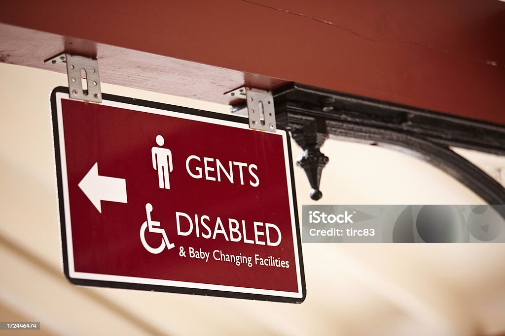 Sign for gents toilet Color Image Stock Photo