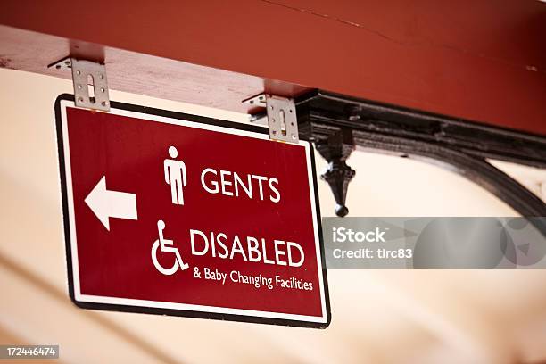 Sign For Gents Toilet Stock Photo - Download Image Now - Color Image, Horizontal, Memorial Plaque