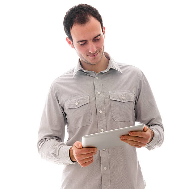 istock Casual business man with digital tablet 172446489