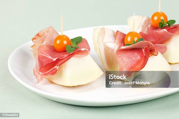 Melão Canapes - Fotografias de stock e mais imagens de Melão - Melão, Prosciutto, Acompanhamento