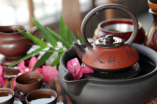 xchinese 티포트 설정 - tea chinese tea chinese script japan 뉴스 사진 이미지