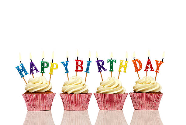 istock Cupcake with lit birthday Candles 172447095