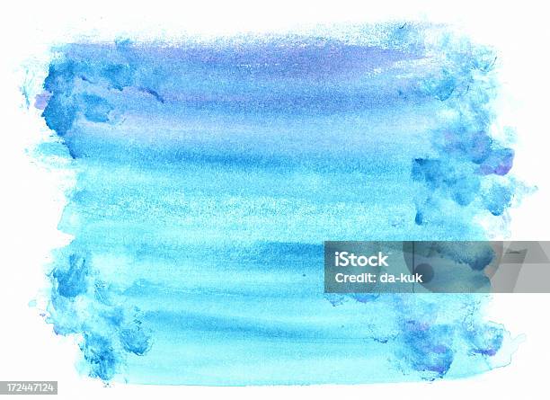 Vetores de Tinta Aquarela e mais imagens de Abstrato - Abstrato, Azul, Branco