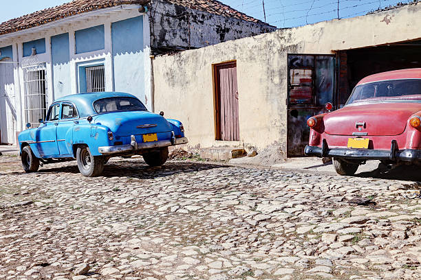 istock Two classic old cars 172447276