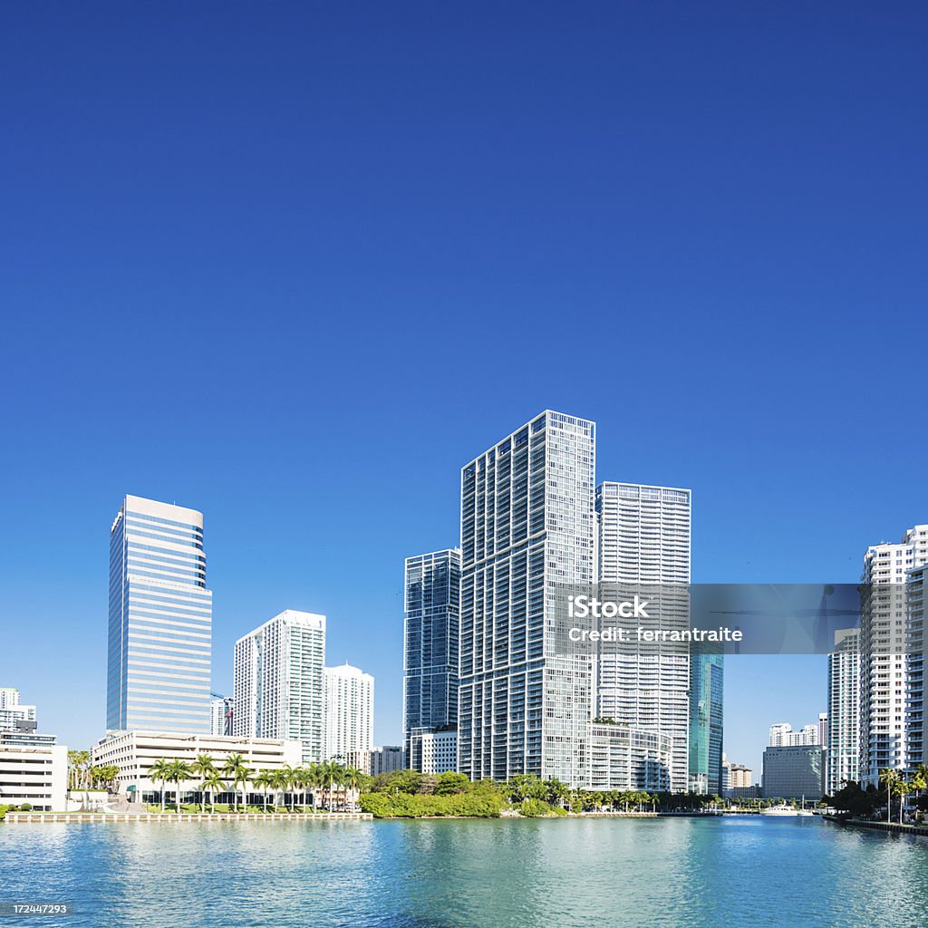 Rascacielos en el centro de la ciudad de Miami - Foto de stock de Aire libre libre de derechos