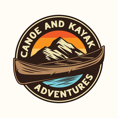 Canoe kayak badge design