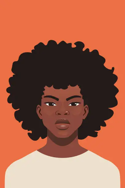 Vector illustration of Afro