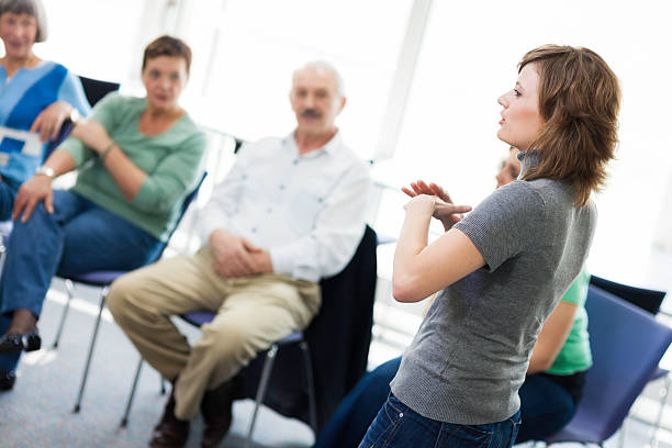istock Mature adults on seminar 172448279