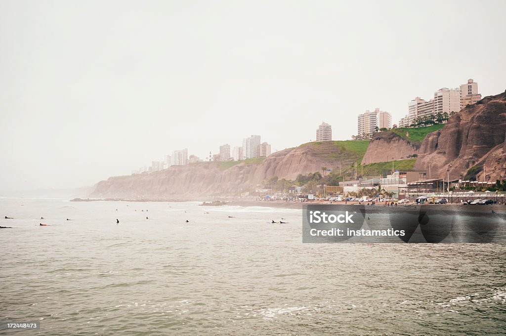 Pacific coast von Miraflores Lima, Peru - Lizenzfrei Leuchtturm Stock-Foto