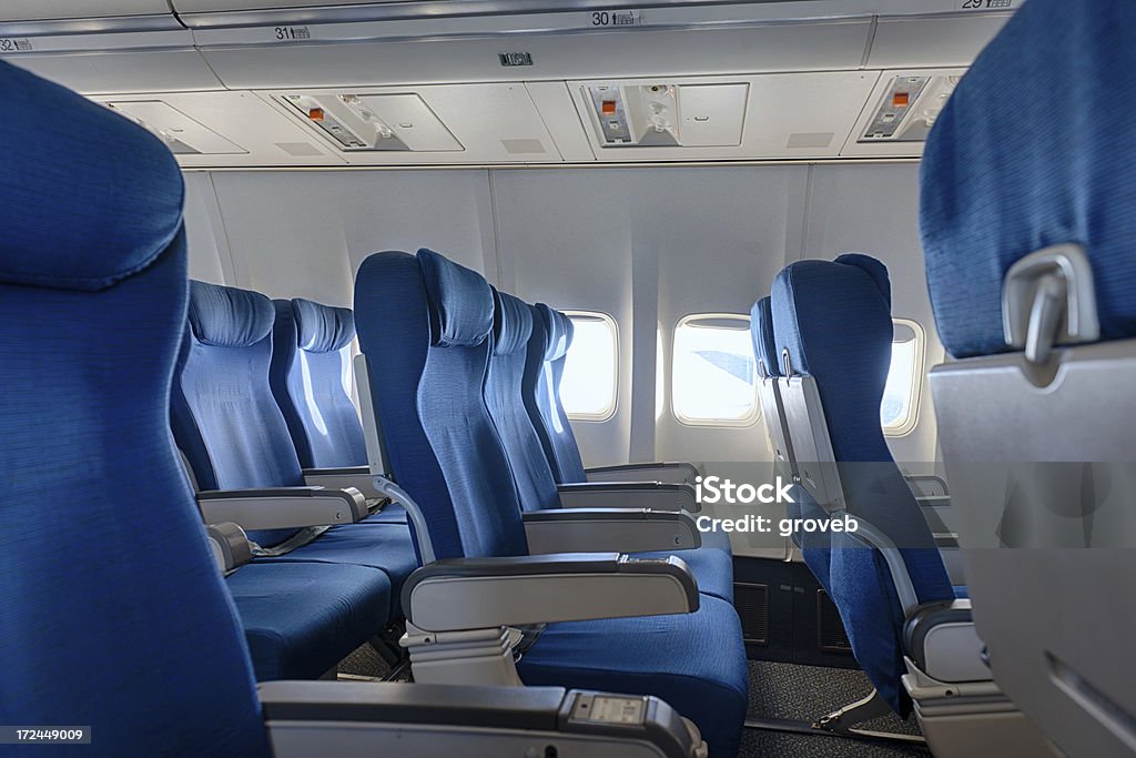 Leere Flugzeug Personen - Lizenzfrei Fahrzeugsitz Stock-Foto