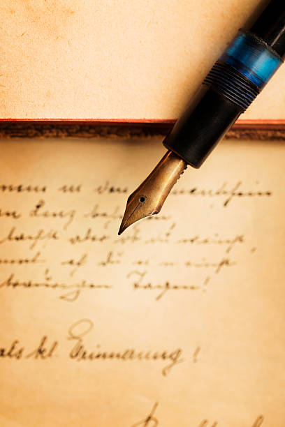 istock Vintage fountain pen and classical writing 172449059