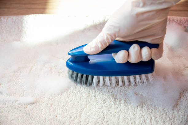 istock Blue brush on the floor. Cleaning. 1724490736