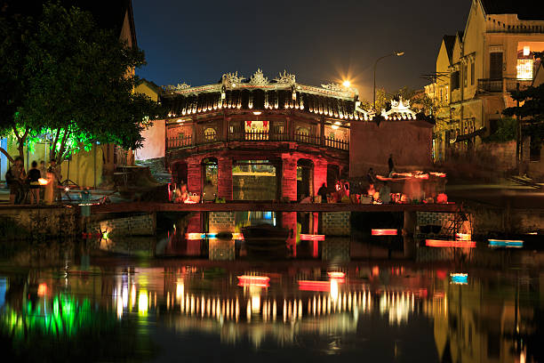 istock Japanese Bridge Illuminated at Night in Hoi An 172449148