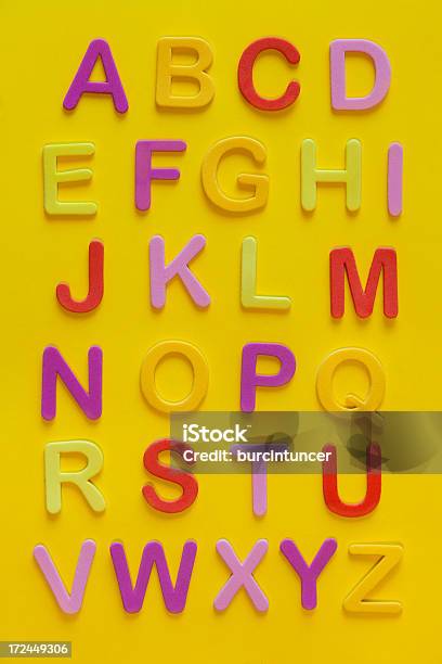 English Alphabet With Colorful Letters Stock Photo - Download Image Now - Alphabet, Alphabetical Order, Back to School