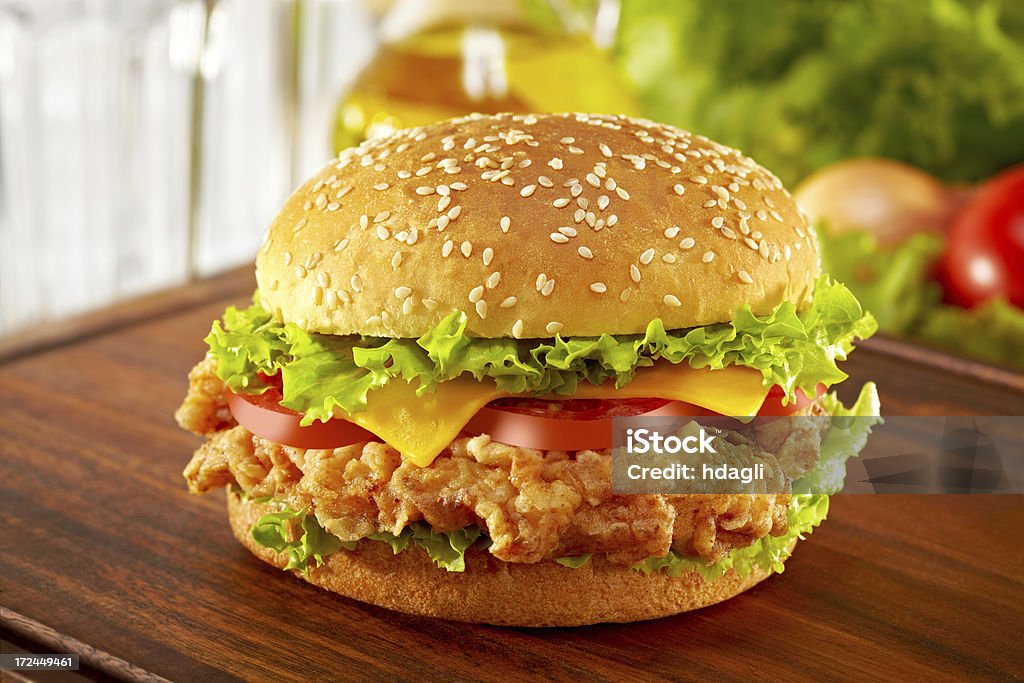 Chicken Burger  Chicken Burger Stock Photo