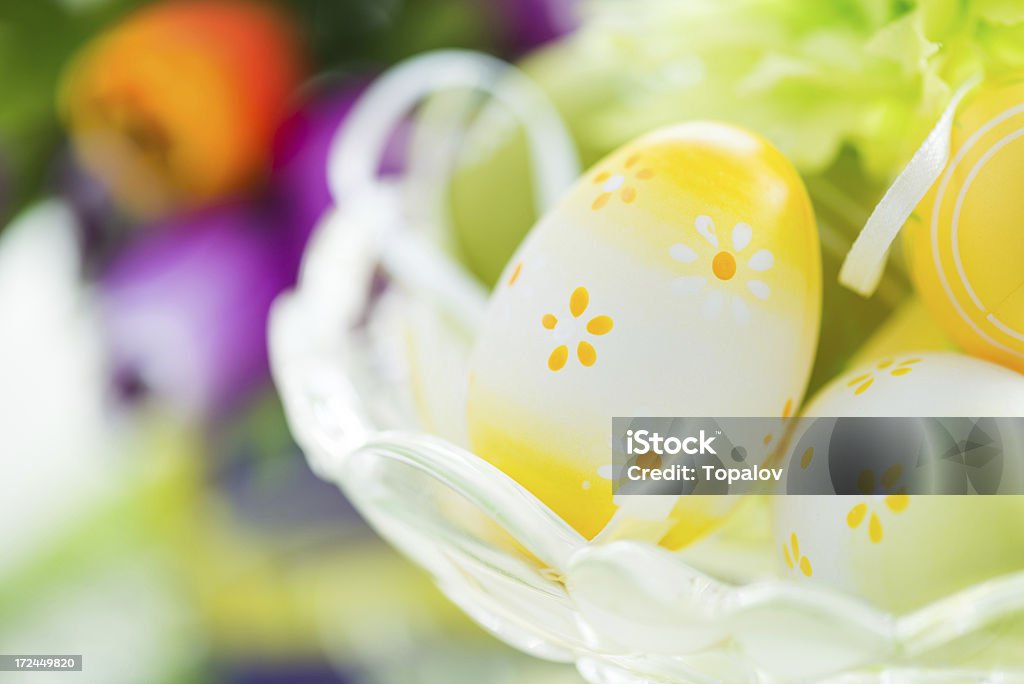 Gelbes Osterei - Lizenzfrei Bildhintergrund Stock-Foto