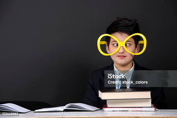 Foto de Nerd Com Olhos Cruzados e mais fotos de stock de Olho - Olho, Óculos de armação grossa, 10-11 Anos