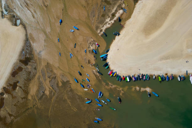 istock Small boats stranded in the river during the 2023 amazonian drought 1724501420