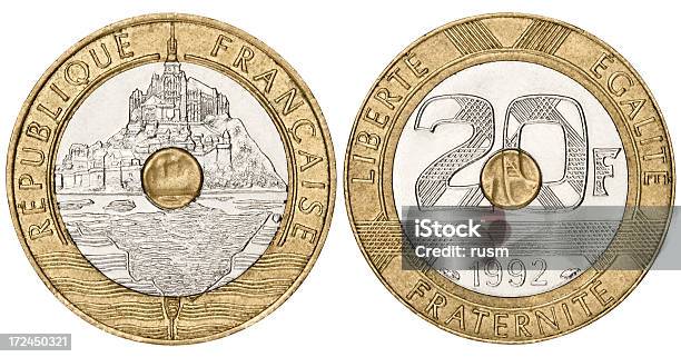 Franka Francuskiego Na Białym Tle - zdjęcia stockowe i więcej obrazów Moneta - Moneta, Symbol franka, Waluta Francji