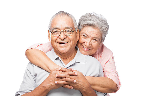 glücklich und liebevoll altes paar - senior couple stock-fotos und bilder