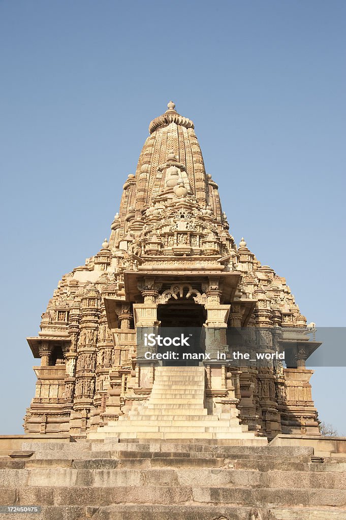 Kandariya Templo Mahadeva. Khajuraho. - Foto de stock de Arenito royalty-free