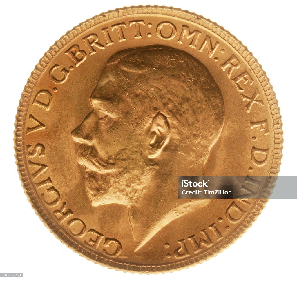 "oro metà Sovereign (con Clipping Path)" - Foto stock royalty-free di Giorgio V