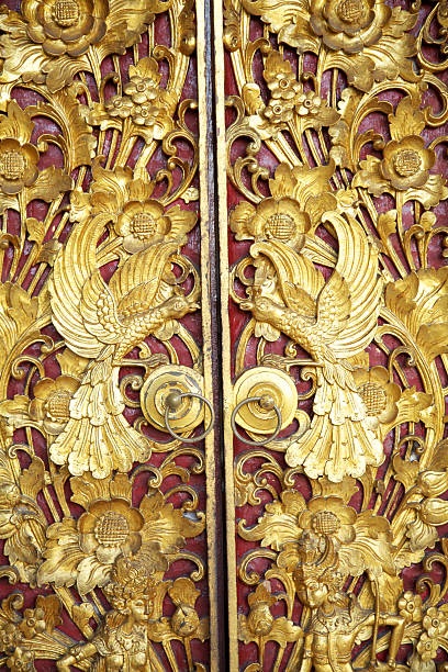 Ornate Entrance Door To a very old Temple In Bali