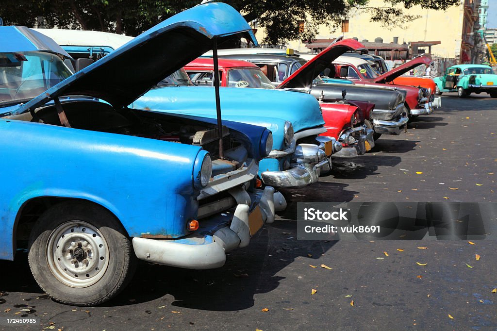 늙음 쿠바 택시 - 로열티 프리 1950-1959 년 스톡 사진
