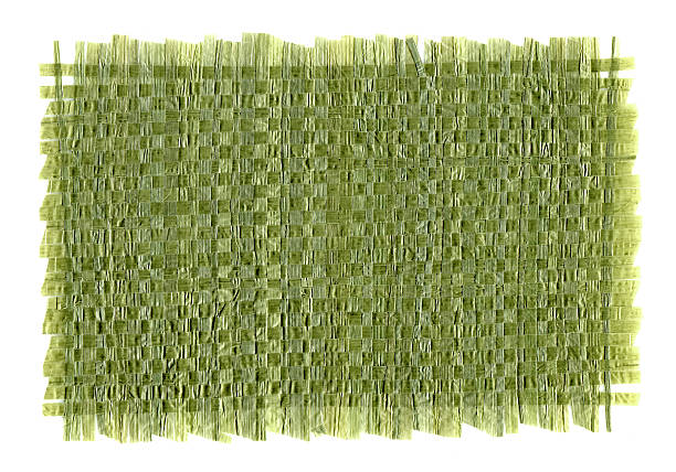 sac en nylon tissé de texture isolé - burlap textile patch canvas photos et images de collection