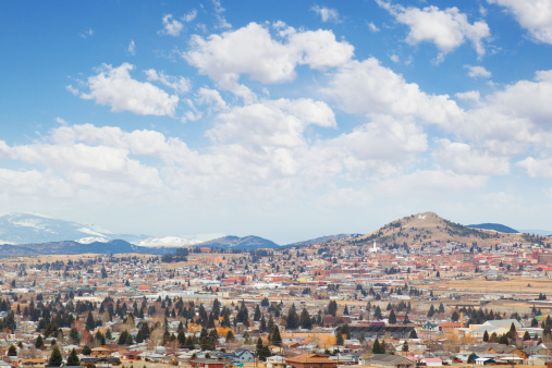 Cityscape of Butte, Montana, USA.