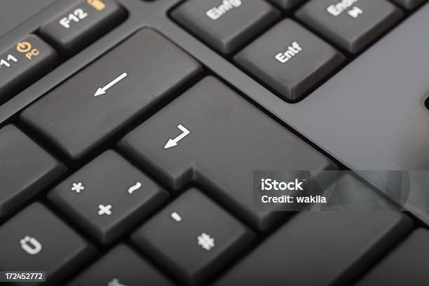 Черная Клавиатура Macro Closeup — стоковые фотографии и другие картинки Без людей - Без людей, Белый, Беспроводная технология