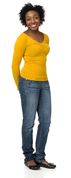 istock Happy Relaxed Young Woman Standing 172452804