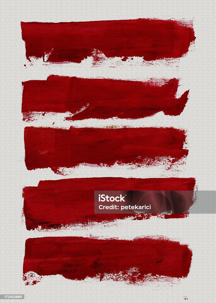 Pincelada rojo - Ilustración de stock de Con manchas libre de derechos