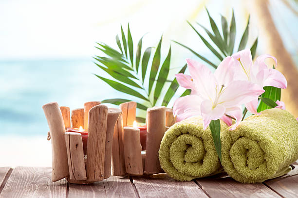 istock Spa Treatment with tropical beach background 172452951