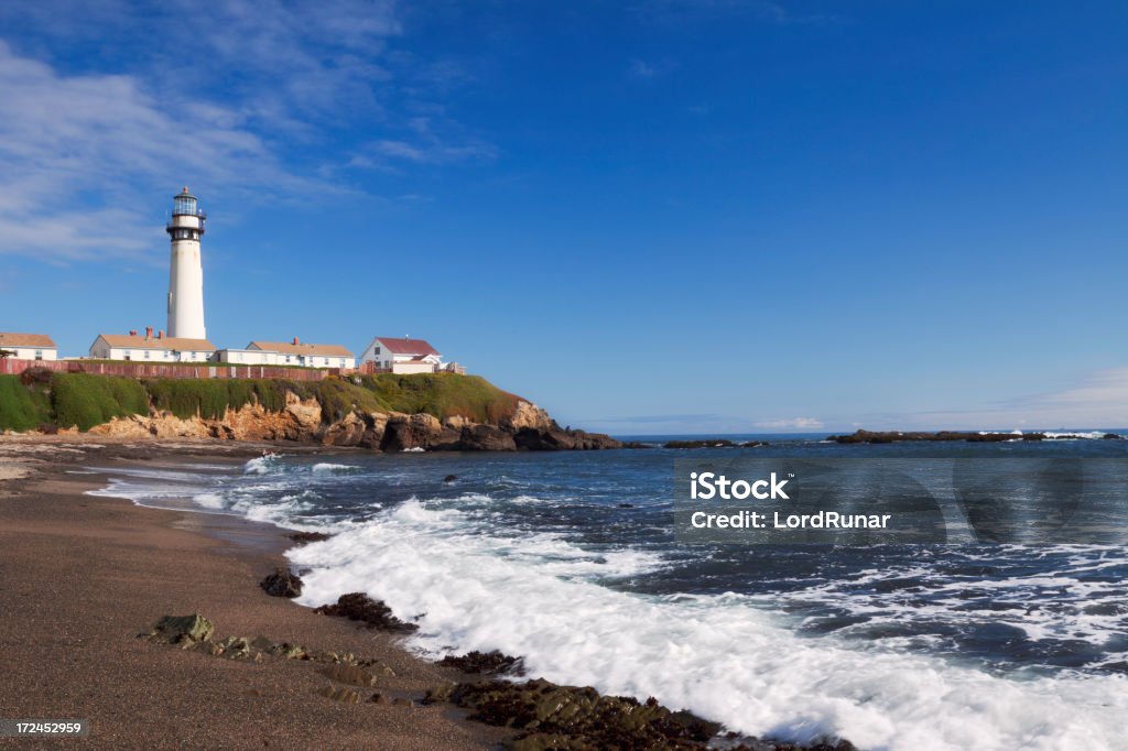 Pigeon Point Pigeon Point lighthouse on the coast of California. Beach Stock Photo