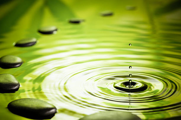 pietre zen ripple acqua verde zen hot - ripple water waterdrop drop foto e immagini stock