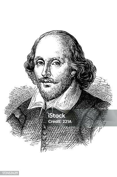 Vetores de Livro Antigo Ilustração William Shakespeare e mais imagens de William Shakespeare - William Shakespeare, Retrato, Fundo Branco