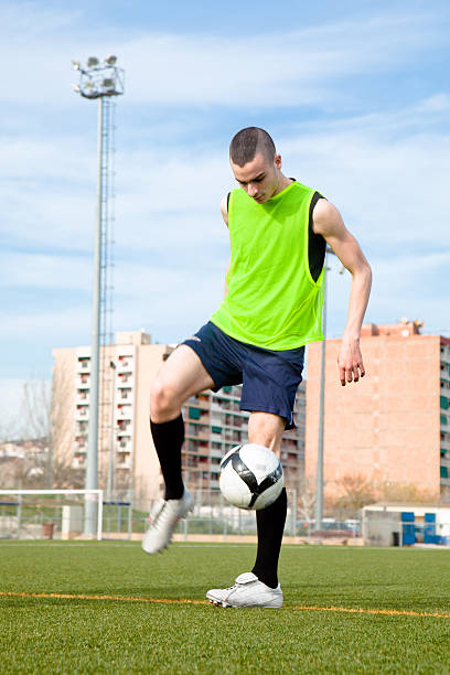 Training football "Soccer player training.More soccer shots, Lightbox (click any thumbnail to open)" Chest Protector stock pictures, royalty-free photos & images