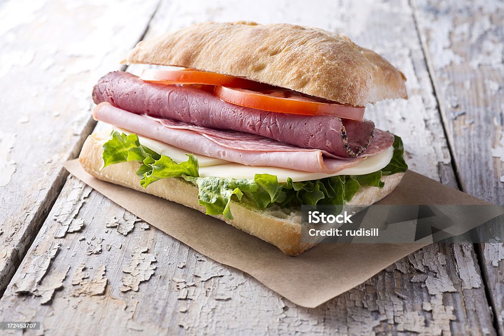 Italienische Ciabatta-Sandwich - Lizenzfrei Altertümlich Stock-Foto