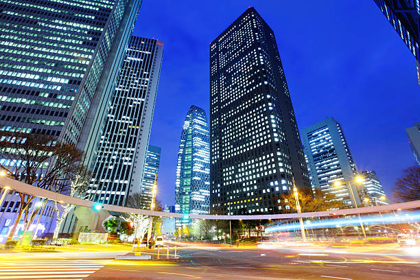 istock Business building in Tokyo at night 172454187