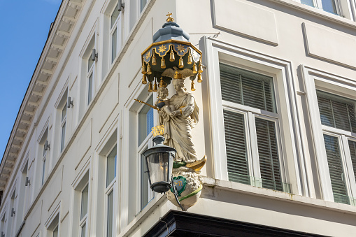 Patrona Bavariae is the golden sculpture of Saint Mary with the child Jesus in her arms. This Marian column (Mariensäule) is located on the \