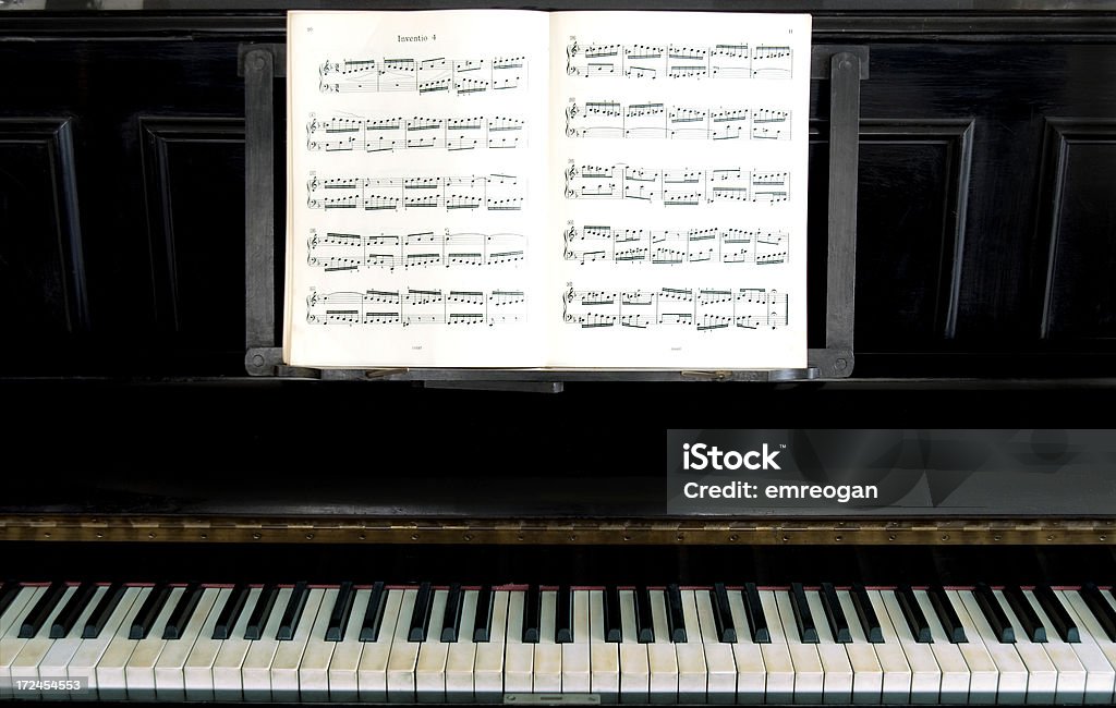 피아노, sheetmusic - 로열티 프리 0명 스톡 사진