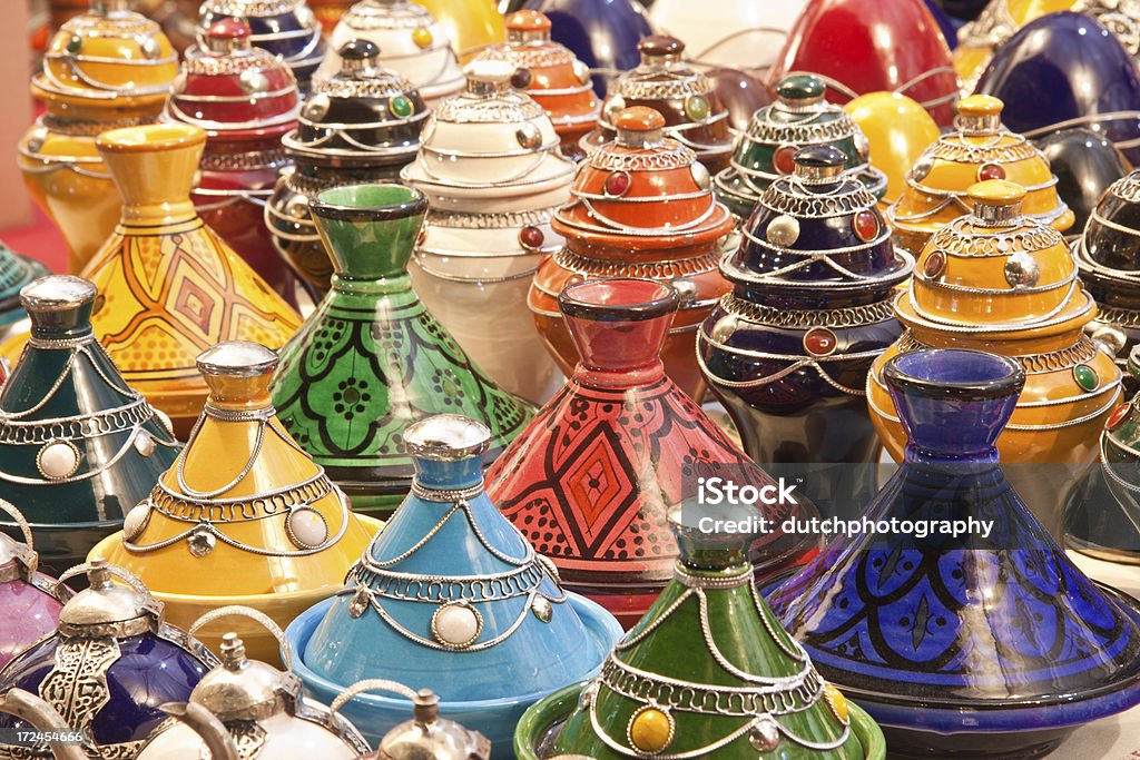 Marokański Tagine Pots - Zbiór zdjęć royalty-free (Afryka)