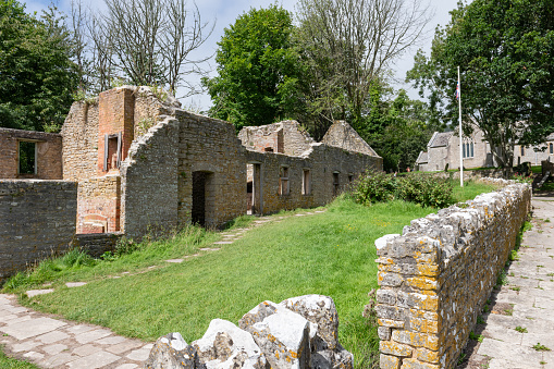 Photo of an abandoned building in Tyneham village in Dorset