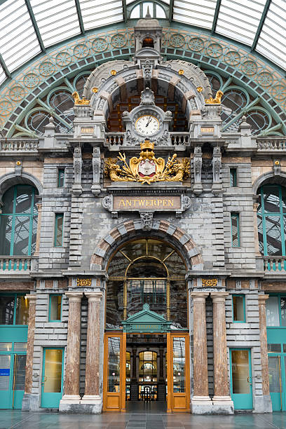 Interior of Antwerp central train station in Antwerp, Belgium